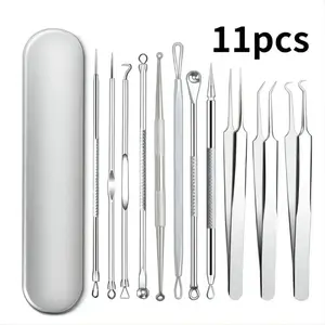 Acne clips for clove removal, closed acne needles, beauty tool set, tweezers, acne removal, super pointed needles 10 Main Sales Cloves Remover - №4