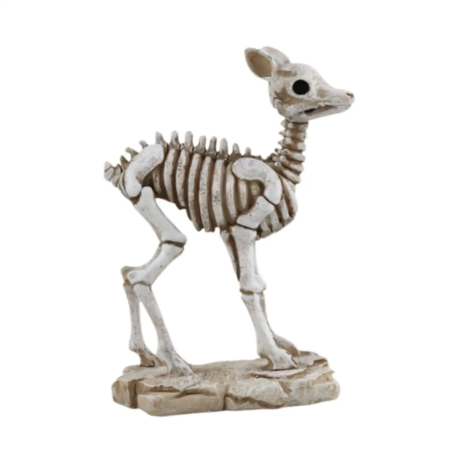 Halloween Skeleton Deer Statue Scary Prop Decorative Decor Creepy Ornament for Outdoor Indoor Holiday Lawn Halloween Party Yard