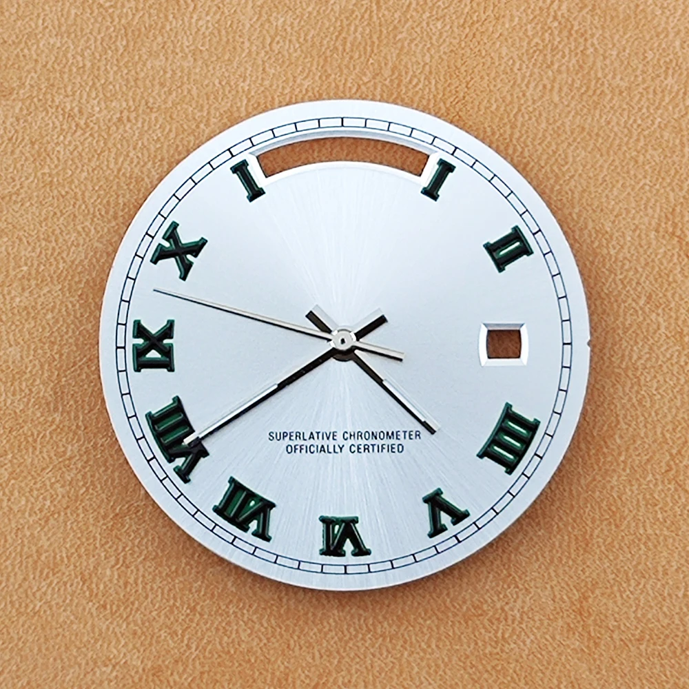 31 مللي متر ميوتا 8285 ساعة الطلب شعار مخصص أسود أخضر الاتصال الهاتفي الروماني الأخضر مضيئة الهاتفي صالح ميوتا 8285 حركة