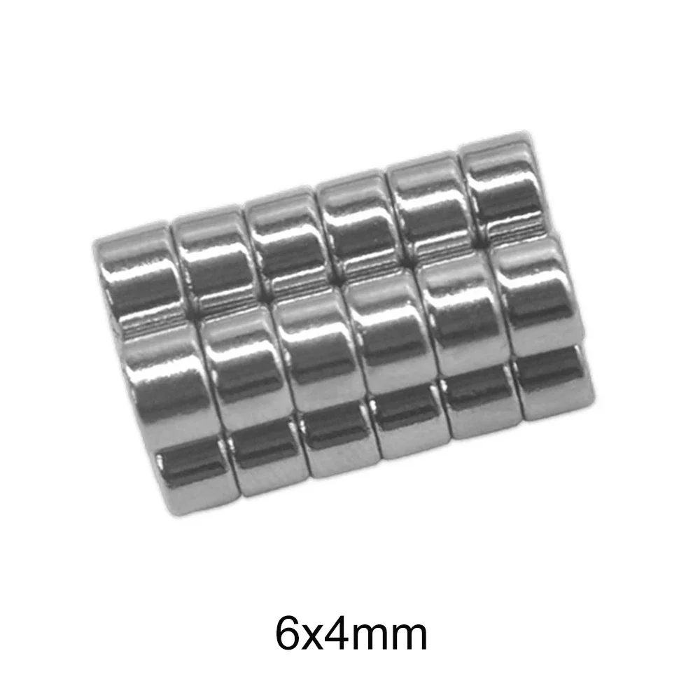 6x4 mm Mini Small Round Permanent Magnet 6mmx4mm Disc Neodymium Magnet Dia 6x4mm Strong Magnetic Magnets sheet 6*4 mm