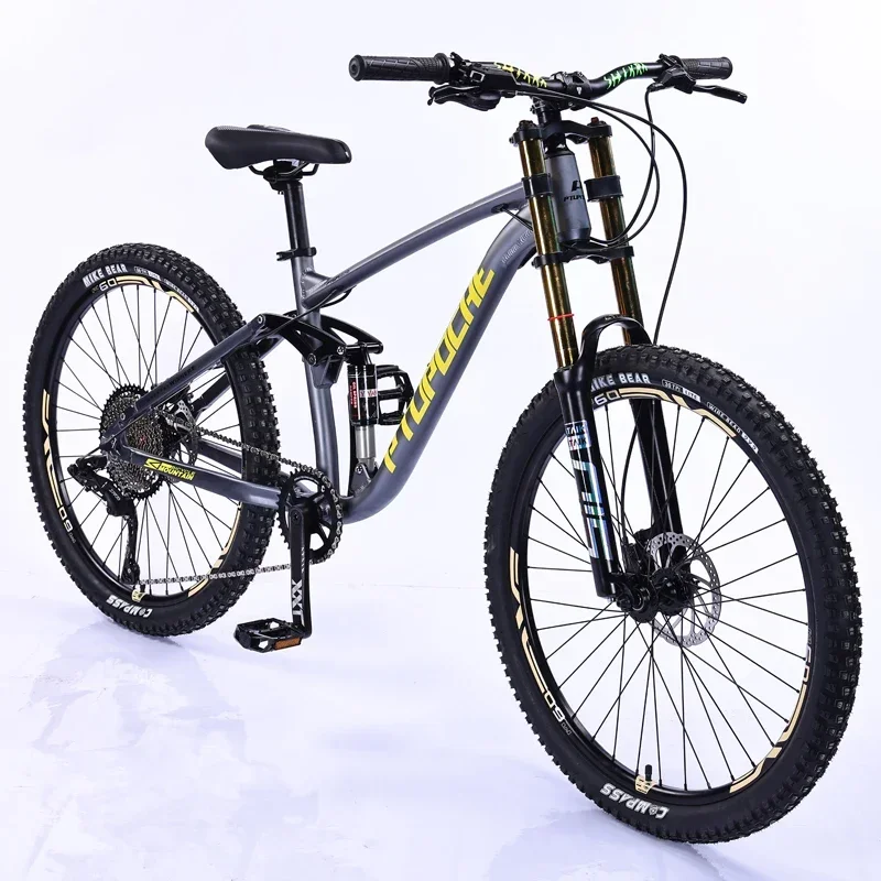 Downhill Mountain Bike Off-road Bicycle 26/27.5Inch Double disc brake atm front fork MTB bike Full suspension aldult student