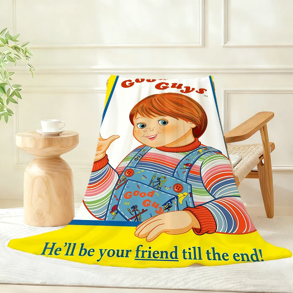 Good G-Guys - C-Child P-Play TV Horror Blanket Throw Super Cosy Plush Living Room Sofa Couch Childish Birthday Gifts