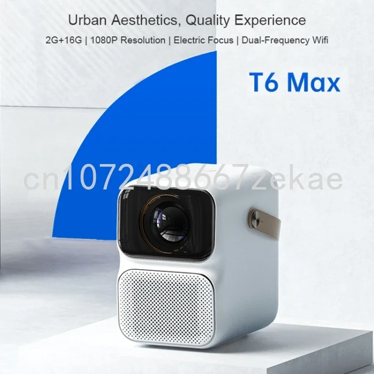 Hot sale Wanbo T6 Max Portable 1080P HD 550 ANSI 2GB+16GB Android 9.0 Al Smart Voice-control LED Projector