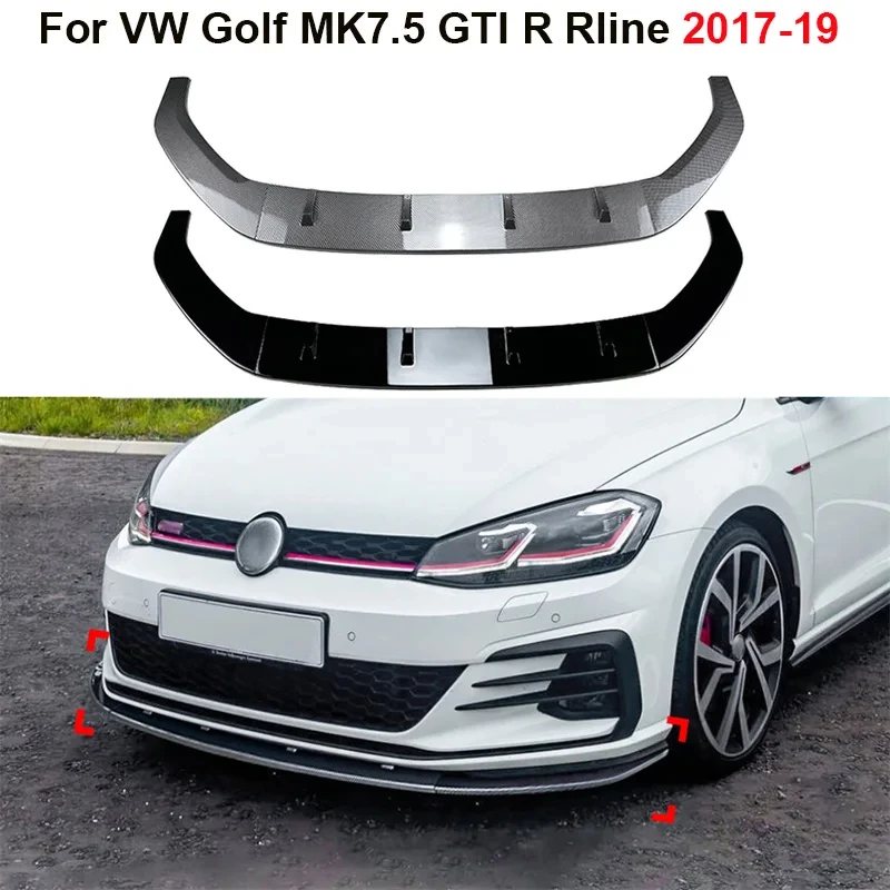 

Car Front Bumper Lip Splitter Diffuser Body Kit Spoiler Bumper For VW Golf MK7.5 GTI R Rline 2017 2018 2019 Cars accessories