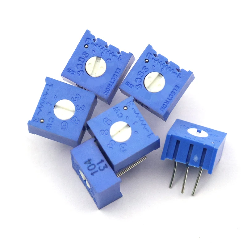 10pcs 3386P 3386 100 200 500 ohm 1K 2K 5K 10K 20K 50K 100K 200K 500K 1M ohm 100R 200R 500R Trimpot Trimmer Potentiometer