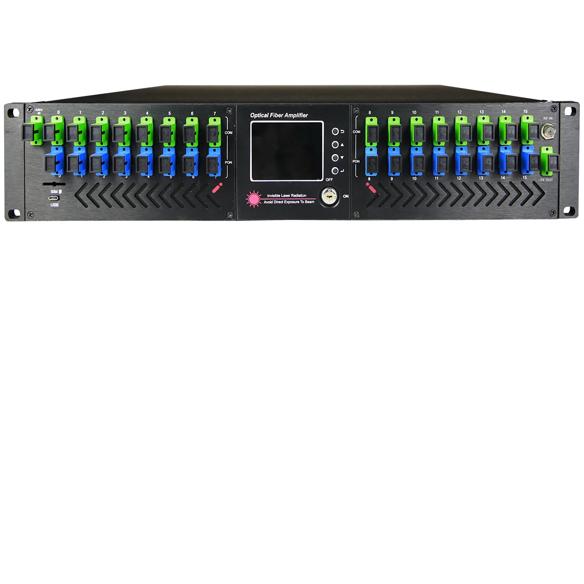 1550nm Erbium-Doped Fiber Amplifier + Optical Transmitter Integrated CATV FTTH EDFA 4 8 16*23db เอาต์พุต + WDM