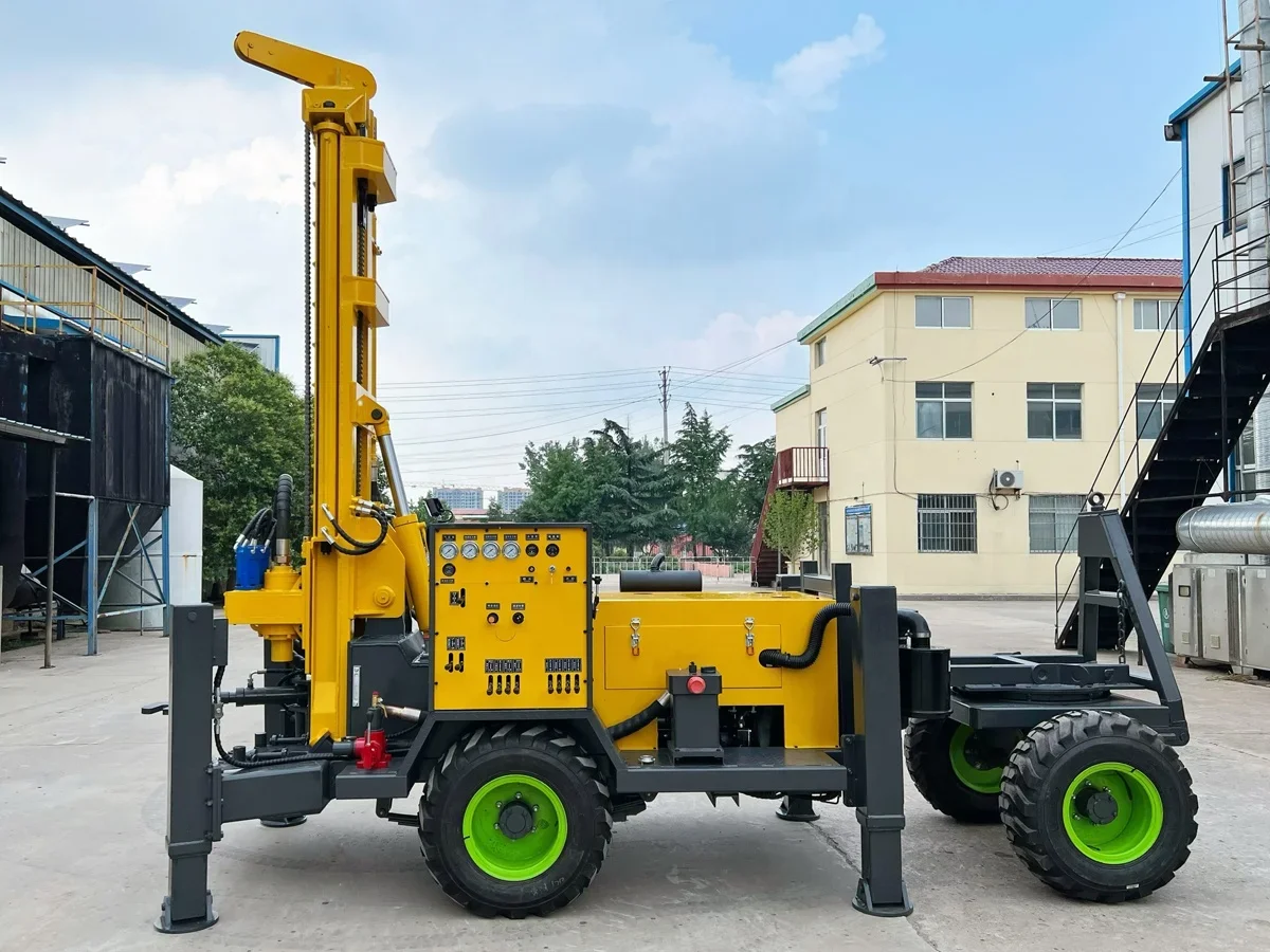 200m  Deep Hole Water Well Drilling Rig With Mud Pump Underground Borehole Machine Equipments