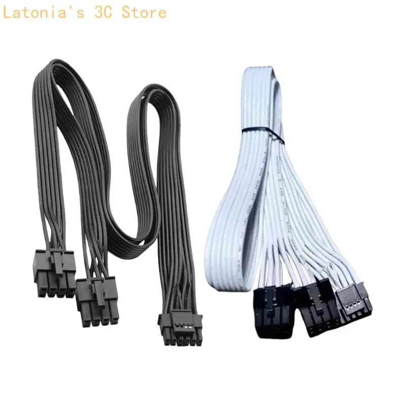 

X3UB 70CM PCIE 5.0 CABLE 16AWG Double 8PIN до 16PIN 12VHPWR Самец 12+4PIN CABLEOR