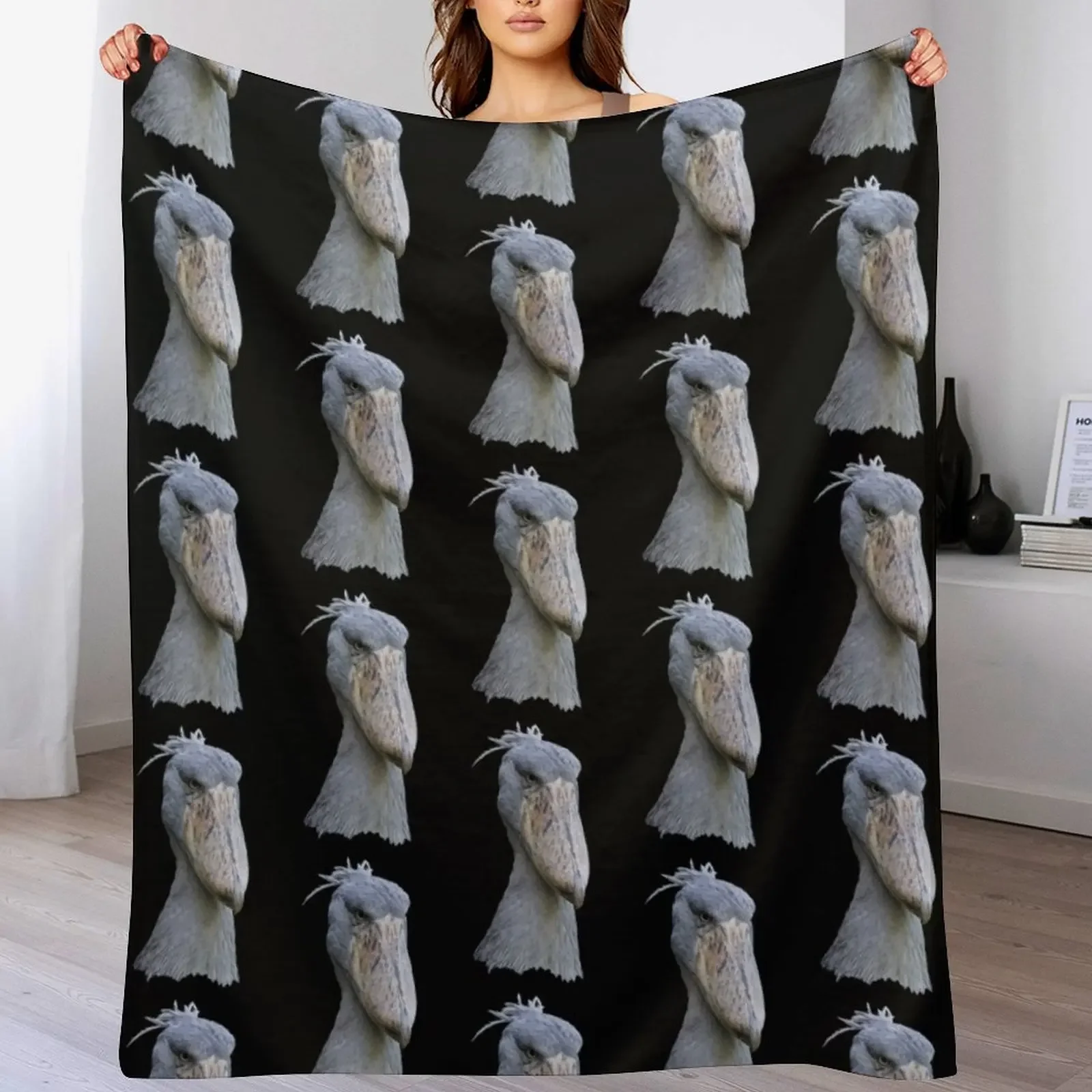 

Shoebill Throw Blanket Lightweight Warm Blanket for Travel Camping