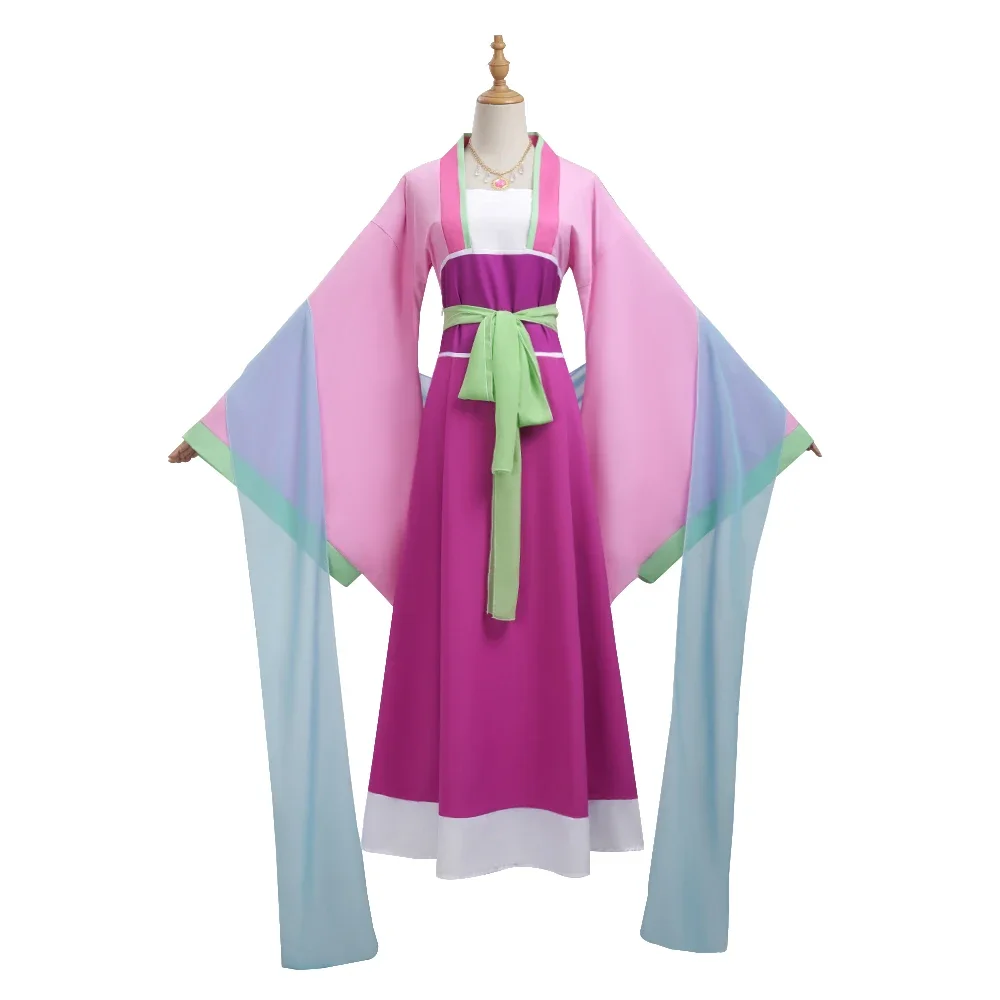 أزياء ماوماو التأثيرية شعر مستعار أنيمي يوميات الصيدلية فستان وردي لحفلات الهالوين للنساء #3