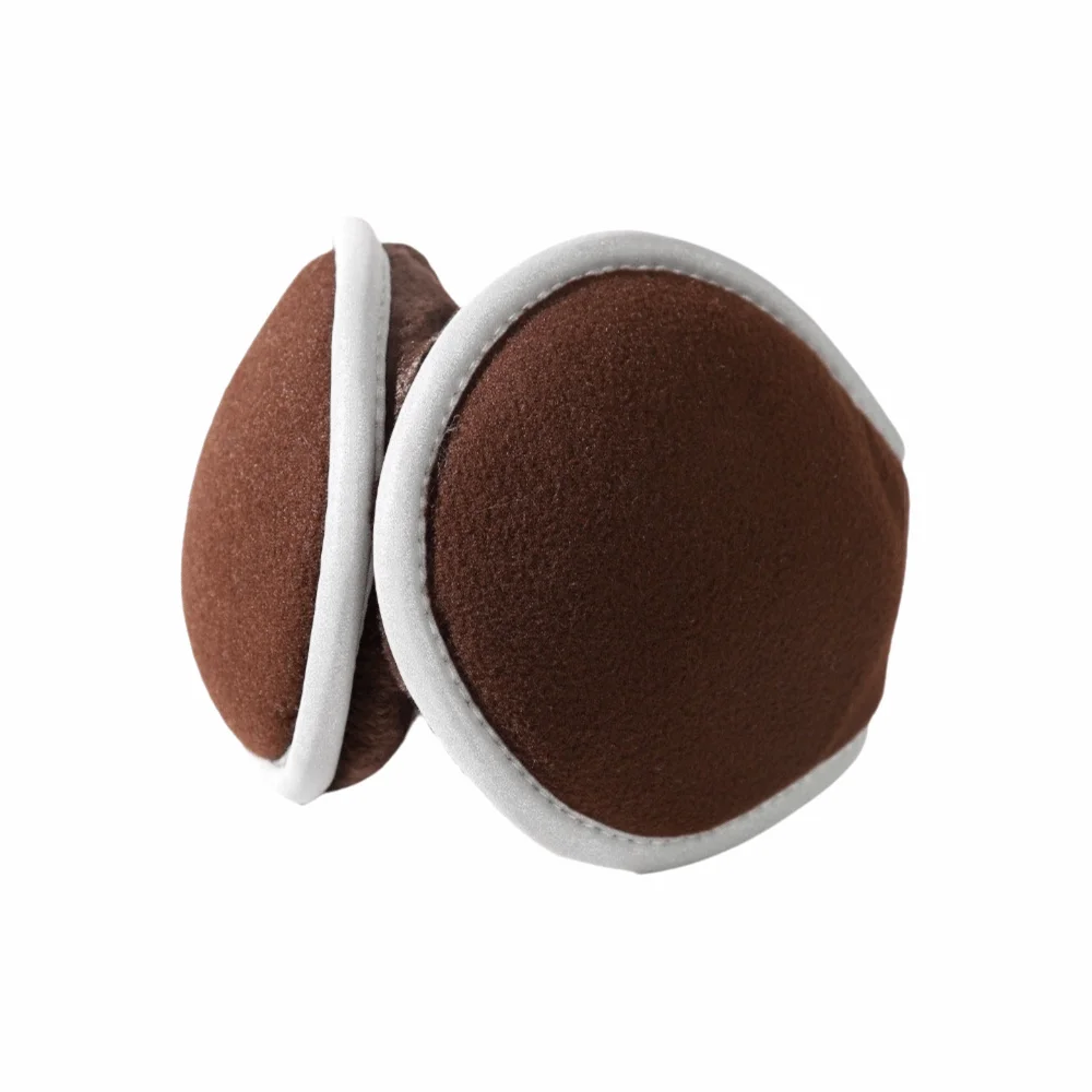 Portable Reflective Winter Foldable Earmuffs Plush Thickened Ear Warmers Soft Solid Color Ear Cover Cycling