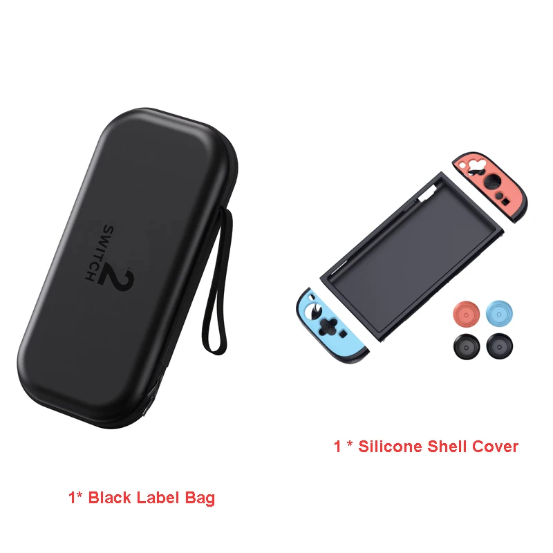 Opbergtas W-beschermer voor Nintnedo Switch 2, draagbare harde draagtas, schokbestendig PU voor Switch 2-gameconsole-accessoires