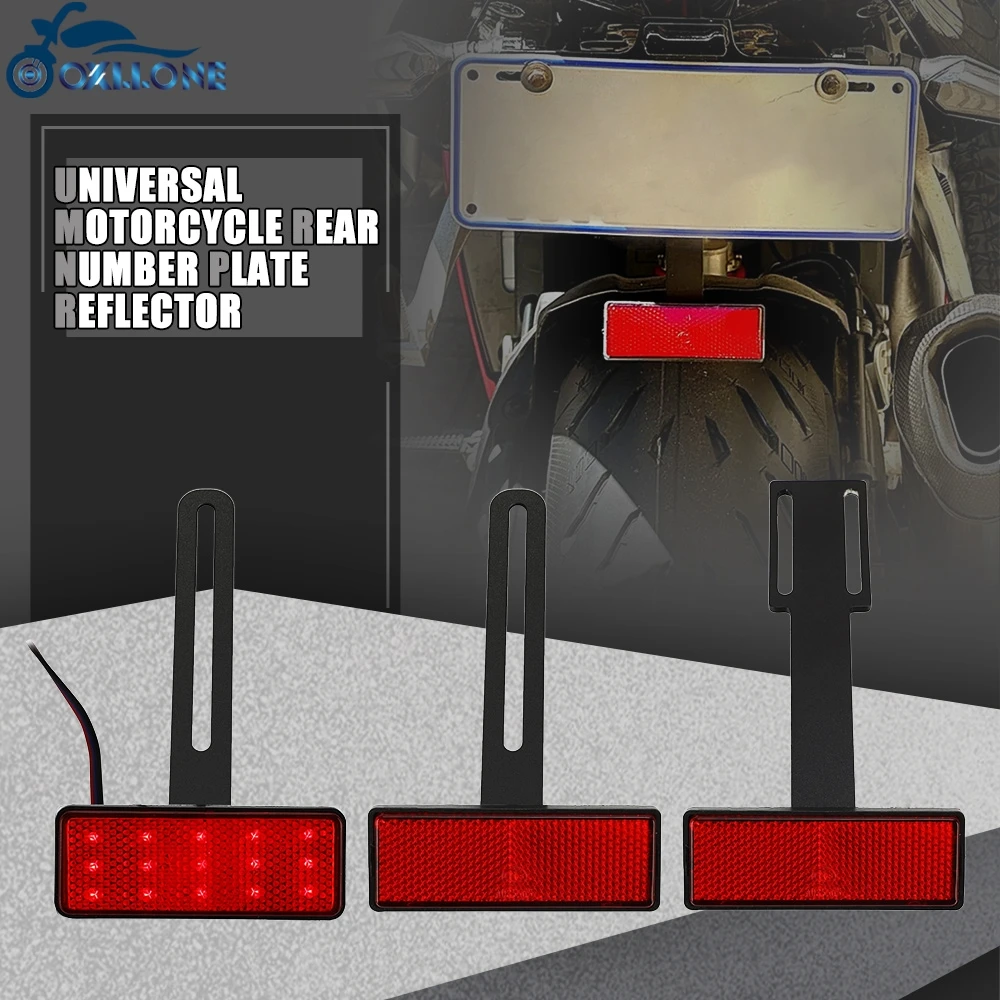 

Universal Motor Fender Eliminator Accessories Motorcycle LED License Plate Holder Parts Extend Tail Reflector For BMW For DUCATI
