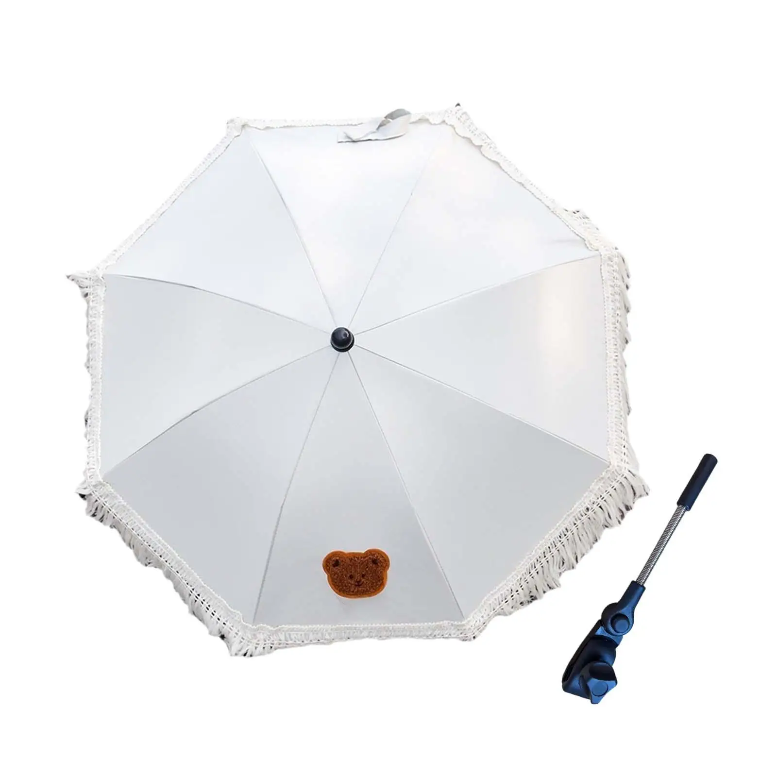 Baby Stroller Parasol Clip on Adjustable Supplies Sun Rain Protection Pram Umbrella for Beach Chair Travel Kids Outdoor Trolley