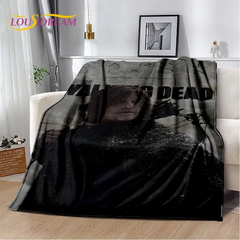 

The Walking Dead Rick Daryl Throw Blanket Soft Cozy Blanket for Home Bedroom Travel Office Picnic Child Gift