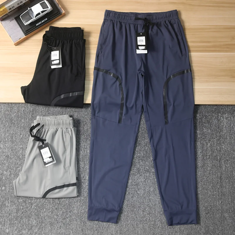 

Ультратонкие Qui-Dry для улицы, летние новые спортивные повседневные брюки с эластичной резинкой на талии для молодых мужчин