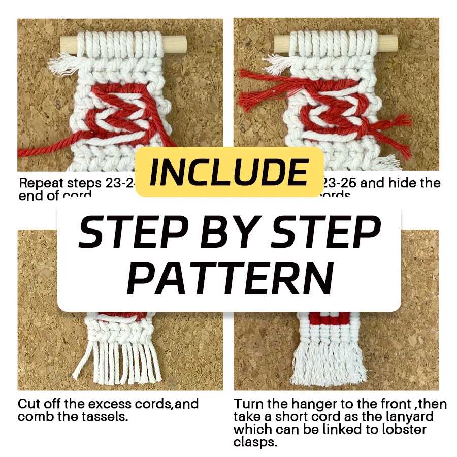 اليدوية المنسوجة الأبجدية قلادة مكرامية عدة مع البرنامج التعليمي للمبتدئين اليد DIY بها بنفسك الأبجدية المفروشات الصغيرة الفن جدار ديكور الحرفية
