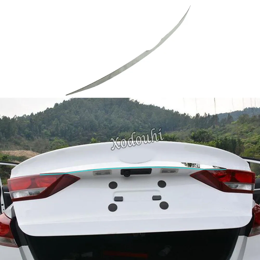 Für Hyundai Elantra Avante 2016 2017 2018 2019 2020 Auto Körper Edelstahl Hinten Tür Stamm Heckklappe Rahmen Platte Trim stick