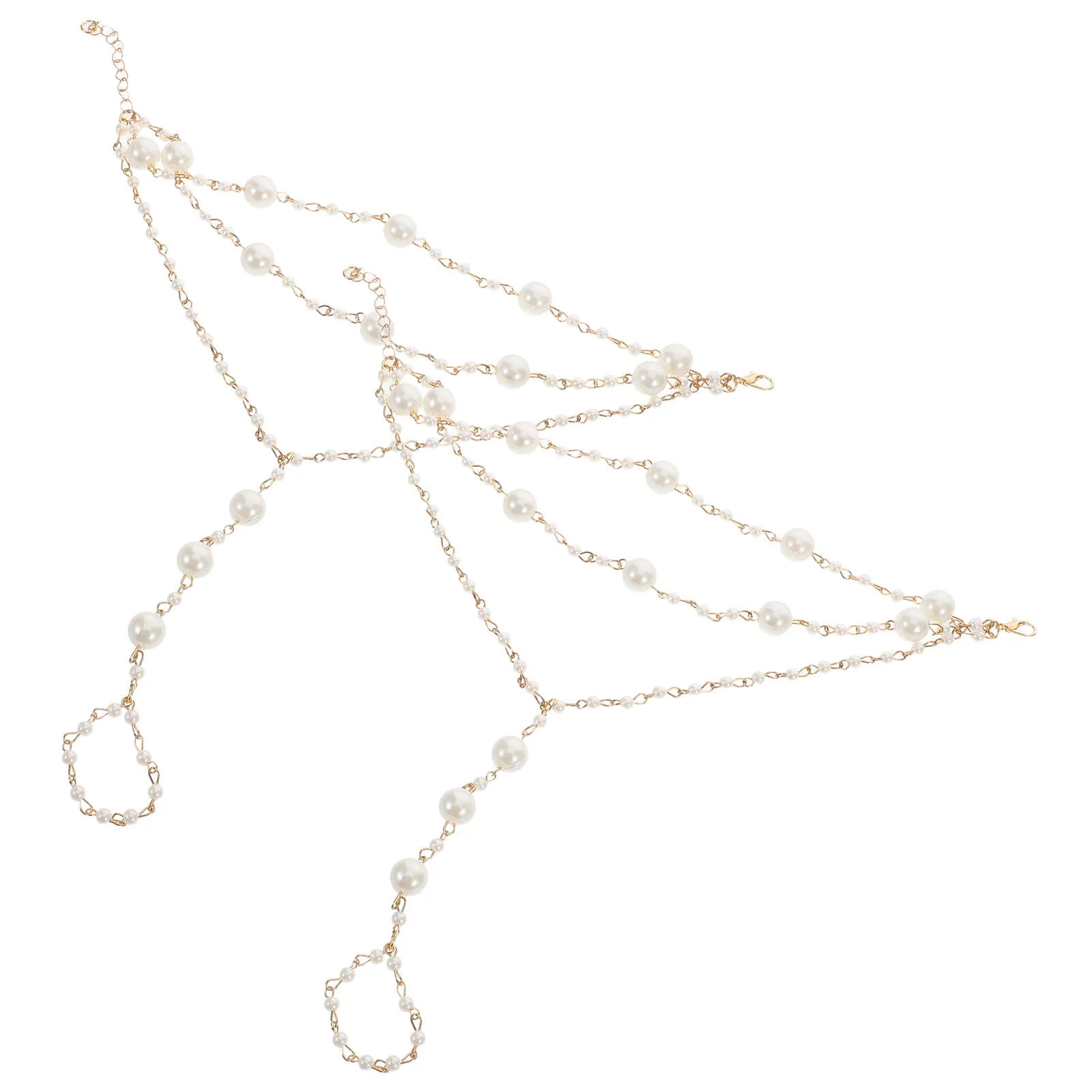 

2Pcs Pearl Tassel Foot Chain Anklets Elegant Beach Sandal Accessories Summer Vacation Lightweight Adjustable Jewelry