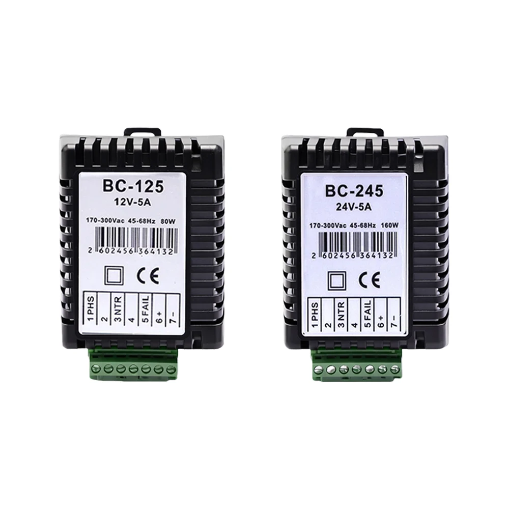 BC-125 BC-245 5A Generator Battery Charger Auto Float Charging Module High Efficiency Genset Parts DC12V 24V 5Amp 45-68HZ 80W