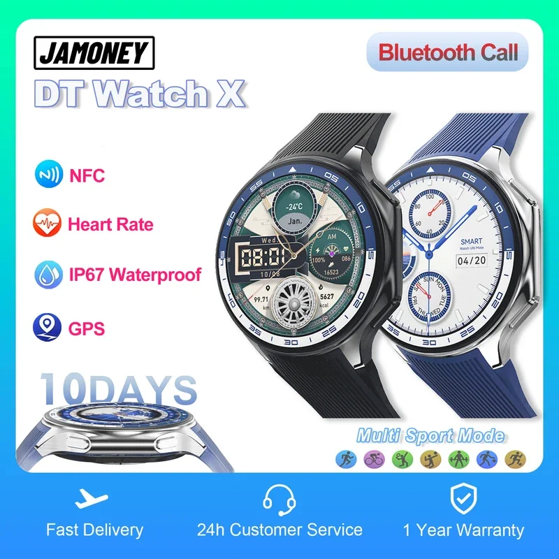 Smartwatches AMOLED 4GB ROM Smart Watch for Men WOMEN'S Waterproof Bluetooth Call Connect TWS Earphone