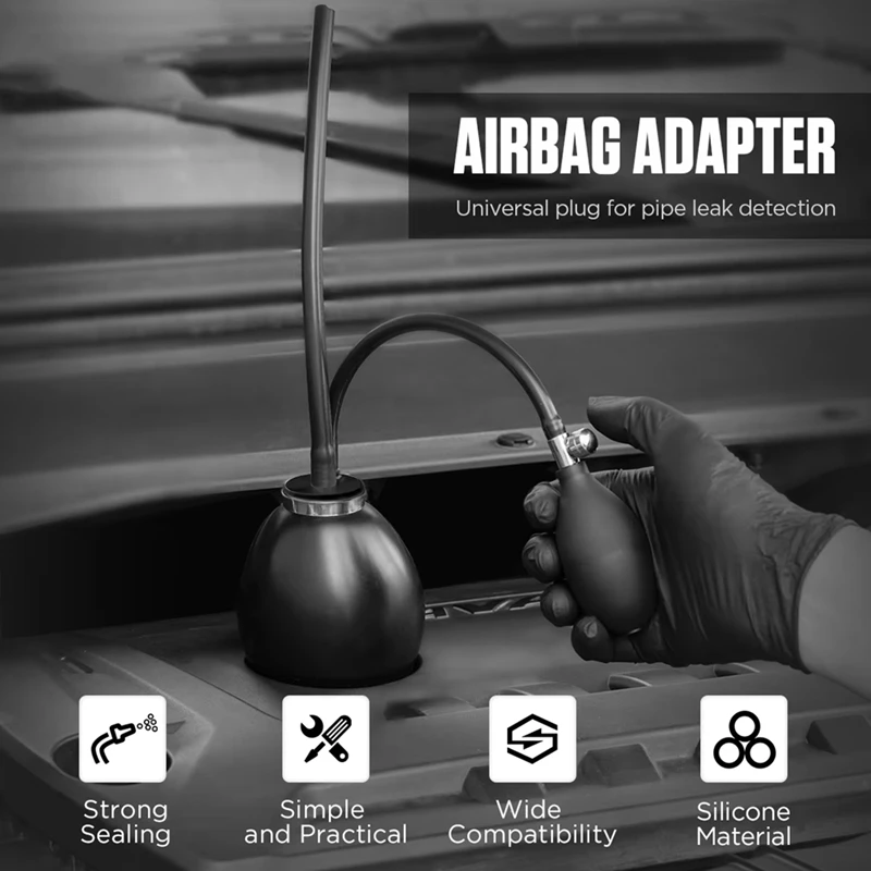 Car Air Bag Adapter Quick Intake Adapter Car Smoke Leak Detector Engine Air Intake Hose Air Drum Diagnostic Tool