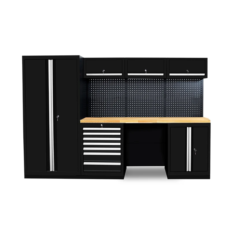 

TOMAC Профессиональный шкаф для хранения инструментов в гараже, съемный комод, большой комбинированный верстак для мастерской, деревянный стол из нержавеющей стали, доска