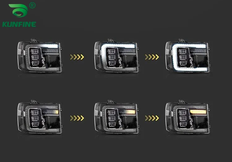 

Pair of Car Styling Car Headlight Assembly For GMC Sierra 1500 2014-2018 LED Head Lamp Car Tuning Light Parts Plug And Play