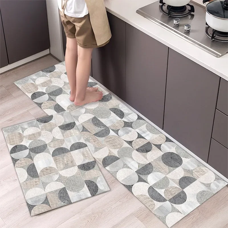 

Carpet for Kitchen Waterproof Oil-proof Pvc Floor Mat Anti-slip Leather Long Rug Home Decoration Foot Mats Alfombra De La Cocina