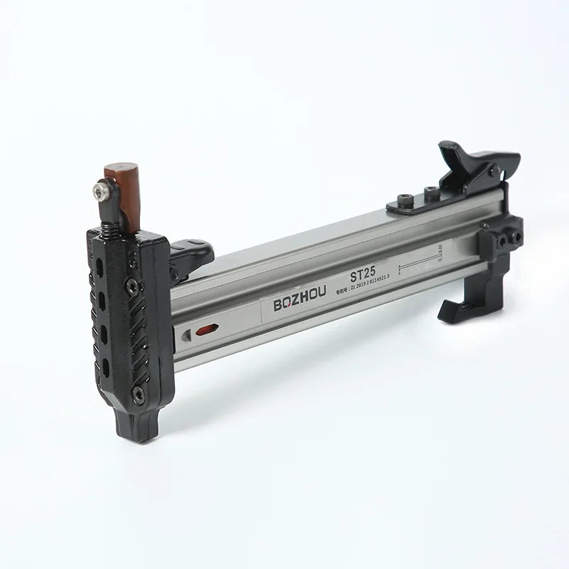Imagem -04 - Semiautomática Wire Slot Manual Nailer Stud Aço Nail Gun Straight Pregando Ferramenta com Suporte Decoração Woodworking St25