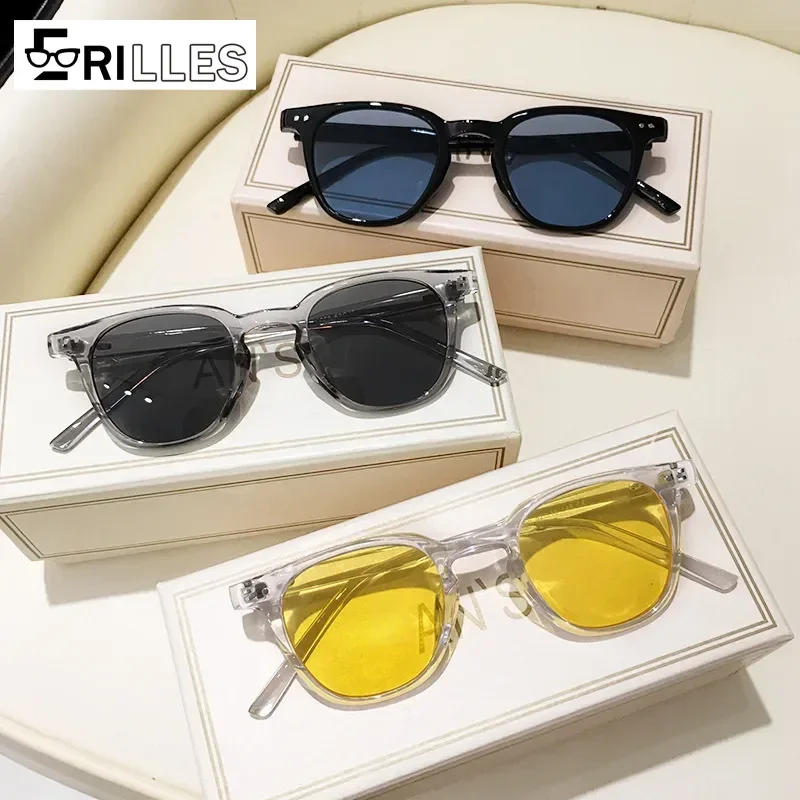 

Модные квадратные солнцезащитные очки для уличного стиля, солнцезащитные очки в полной оправе с защитой UV400, модные аксессуары для фотосъемки на открытом воздухе