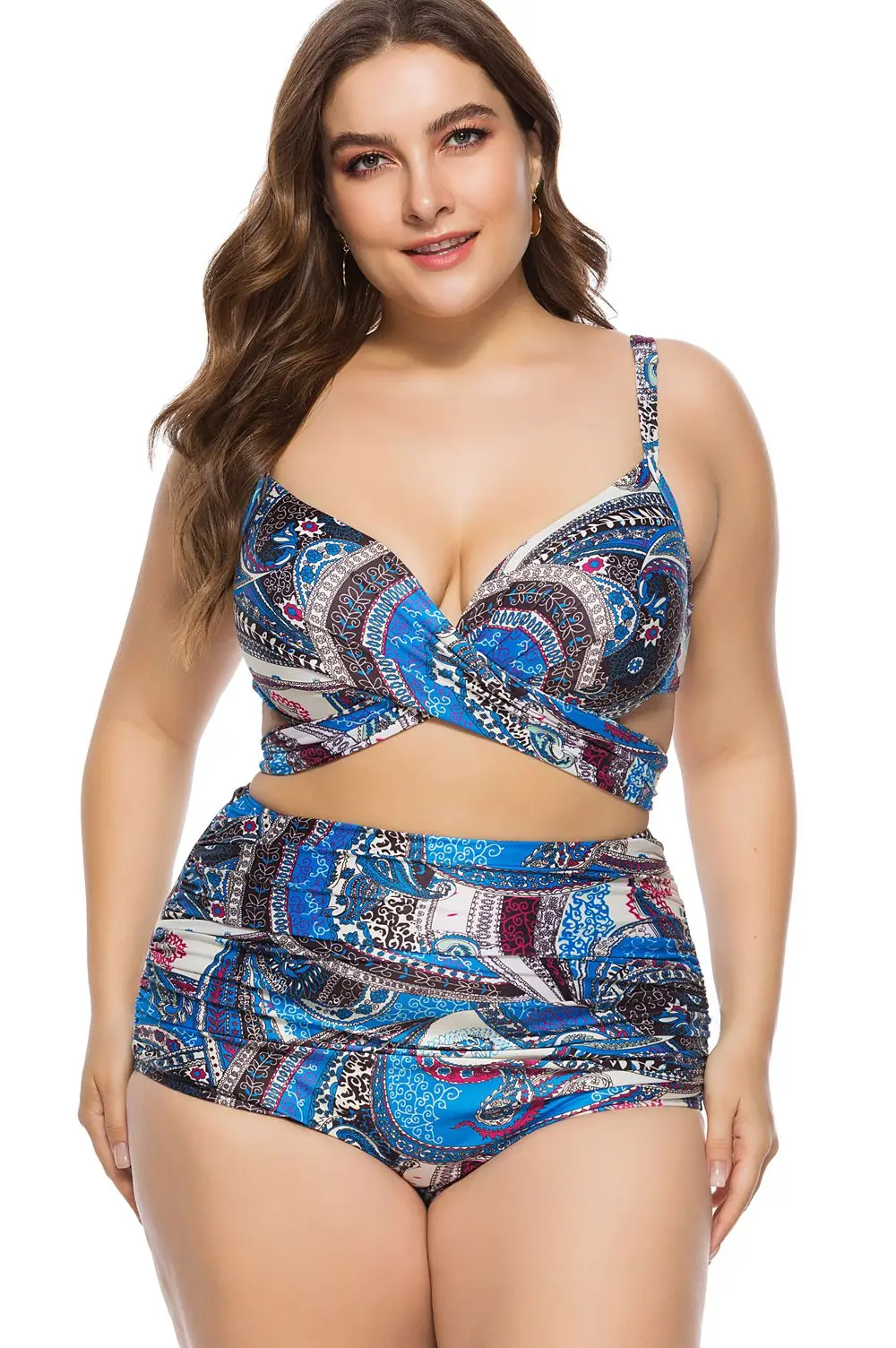 Cikini-Sexy Bikini mit hoher Taille für Frauen, große Bademode, mehrfarbige Beach wear, Frühling und Sommer, neu, 2022