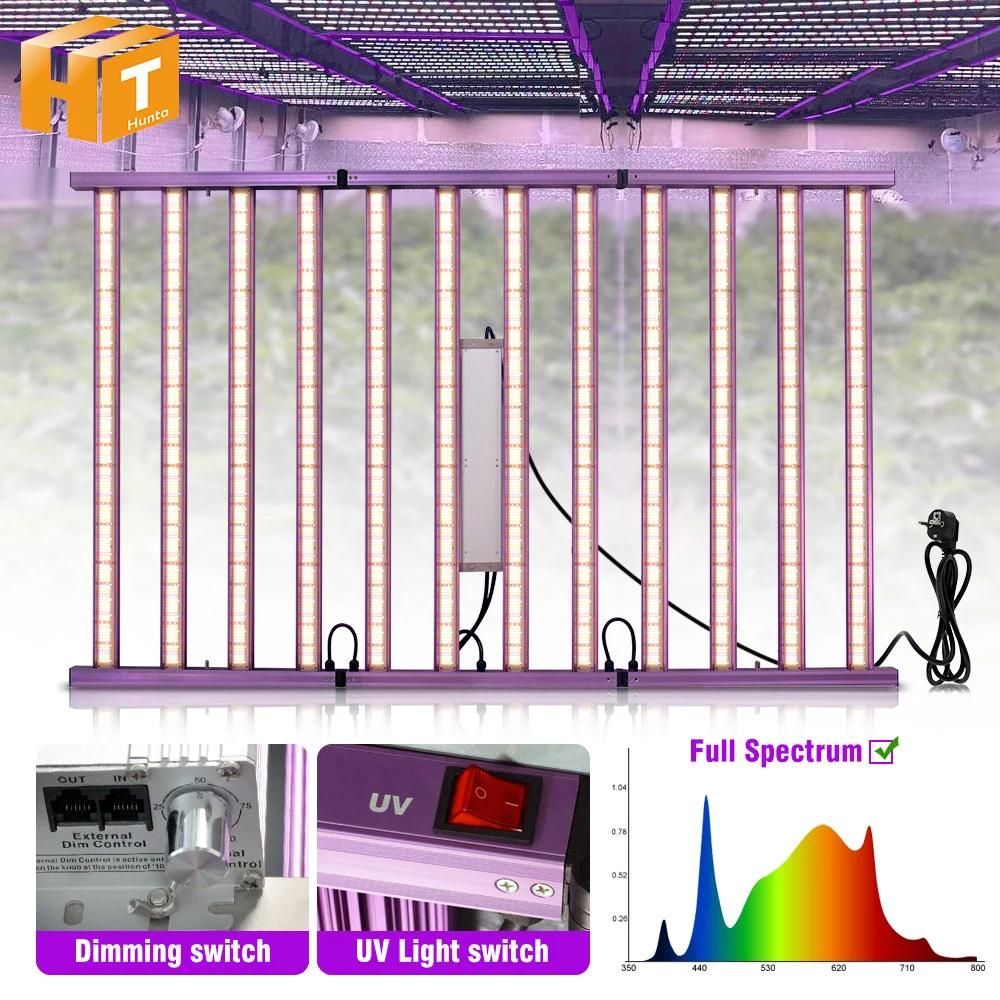 1200W Full Spectrum LED Grow Light 100-277V LM281B High Brightness For Plants Seedlings Vegs Flower Dimmable Growing Lamp