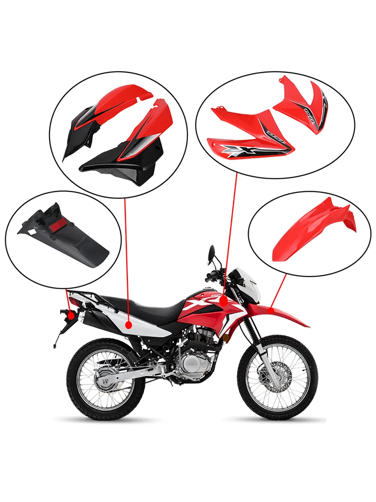 AliExpress JFGRACING Motorcycle Front Rear Fender Mudguard Side Cover Frame Mud Guard For HONDA XR150L XR 150L Dirt Pit Bike