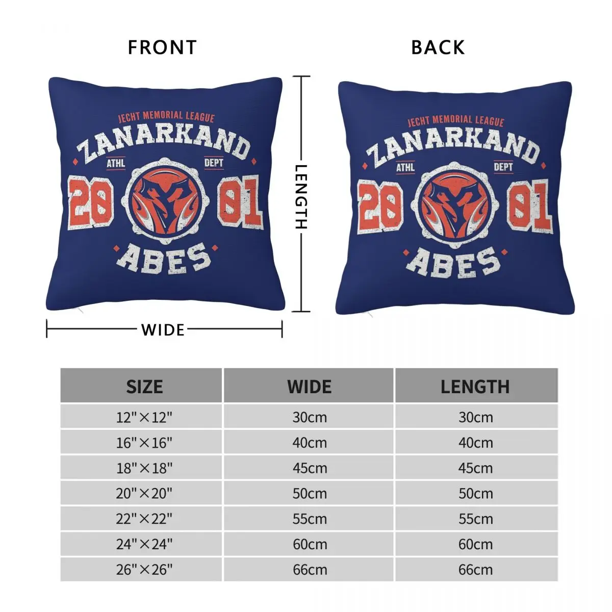 Zanarkand Abes Blitzball Championship Pillowcase Polyester Linen Velvet Creative Zip Decor Bed Cushion Cover 18