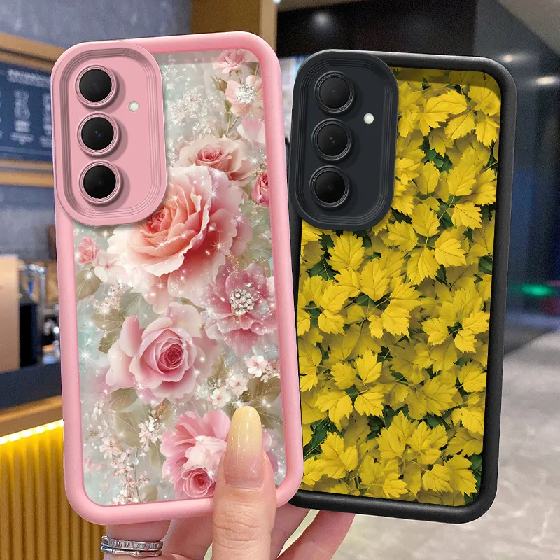 Shockproof Case For Samsung Galaxy A34 5G/A54 5G Funda Samsung A35 5G/A55 5G Phone Cases Fish Flower Silicone Protective Cover