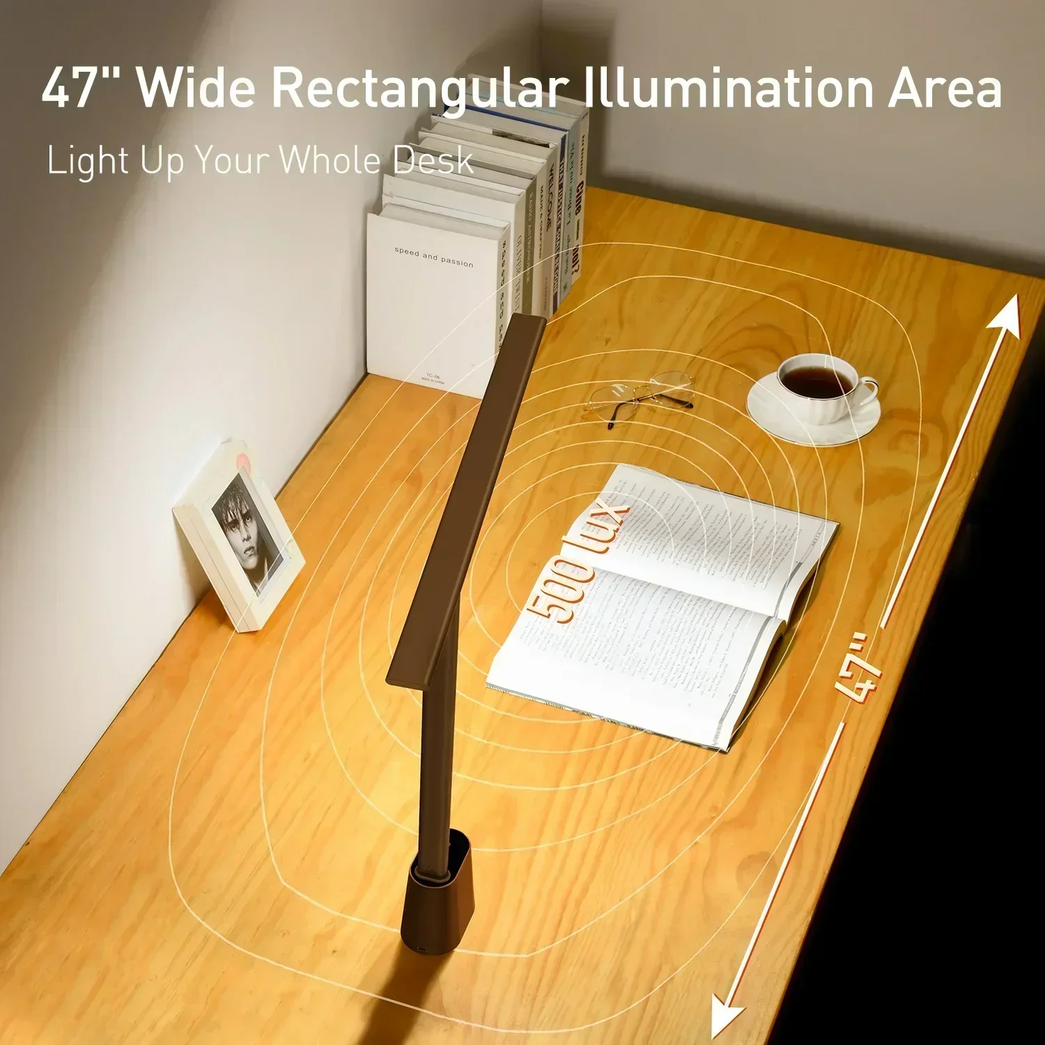 Baseus-Lámpara LED de escritorio, protección ocular, estudio, luz de oficina regulable, lámpara de mesa plegable, brillo adaptable inteligente, lámpara de noche para lectura