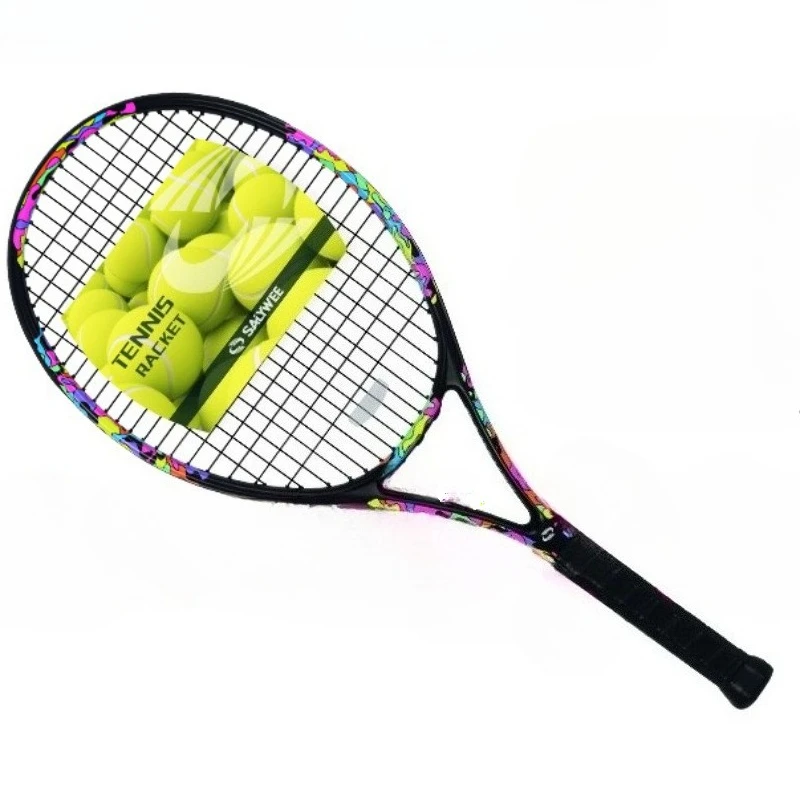 

Professional Tennis Rackets Carbon Fiber Durable Practice Tennis Rackets Beginner Training Racket Portable Sports Equipment