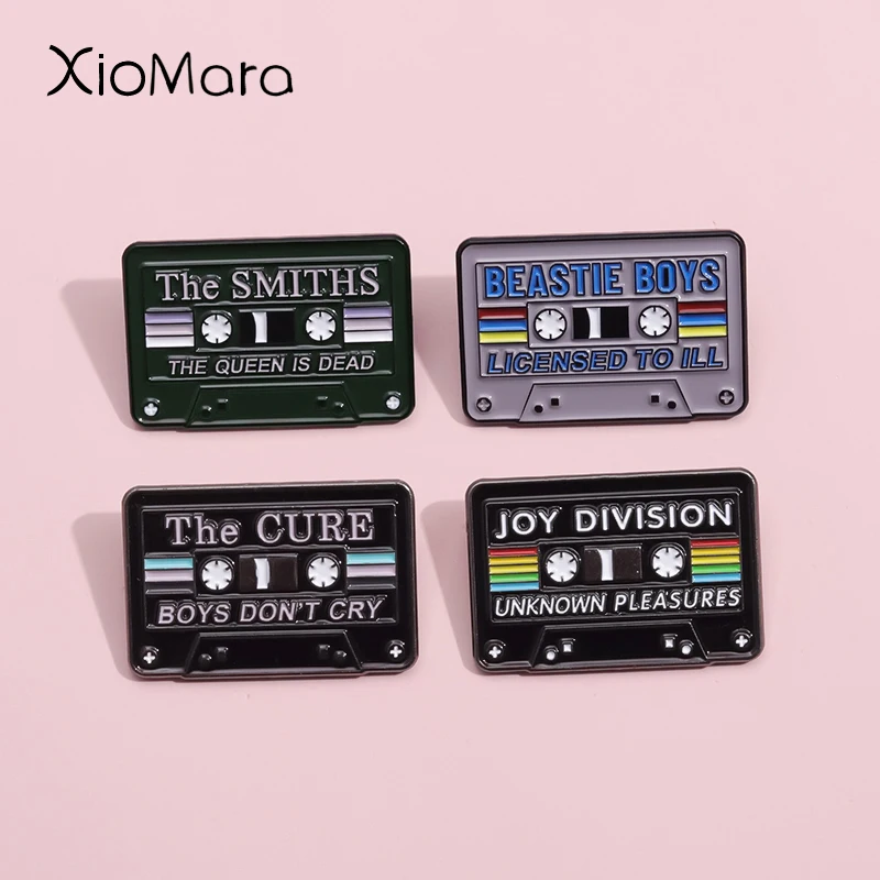 90's Vintage Tape Enamel Pin Nostalgic Music LGBT Brooches For Bag Clothes Lapel Pin Badge Party Jewelry Gift Musician Friends