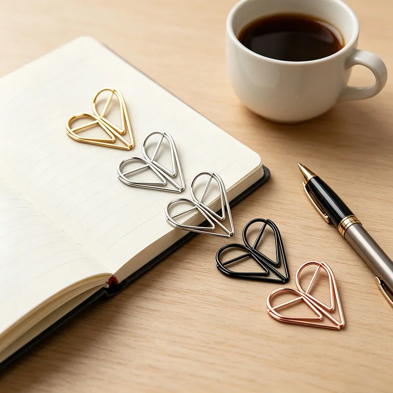 

50PCS Adorable Metal Decorative Paper Clips Cute Note Diary and Binder Clips for Stationery Lovers HXZ03