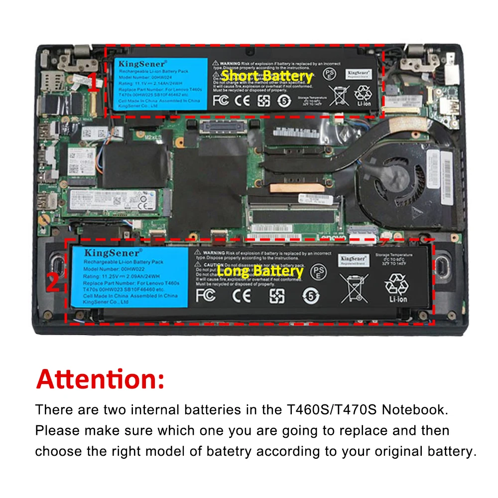 KingSener 01AV405 Battery for Lenovo ThinkPad T460S T470S Series 01AV406 00HW022 00HW024 00HW025 00HW038 SB10J79002 SB10K97605