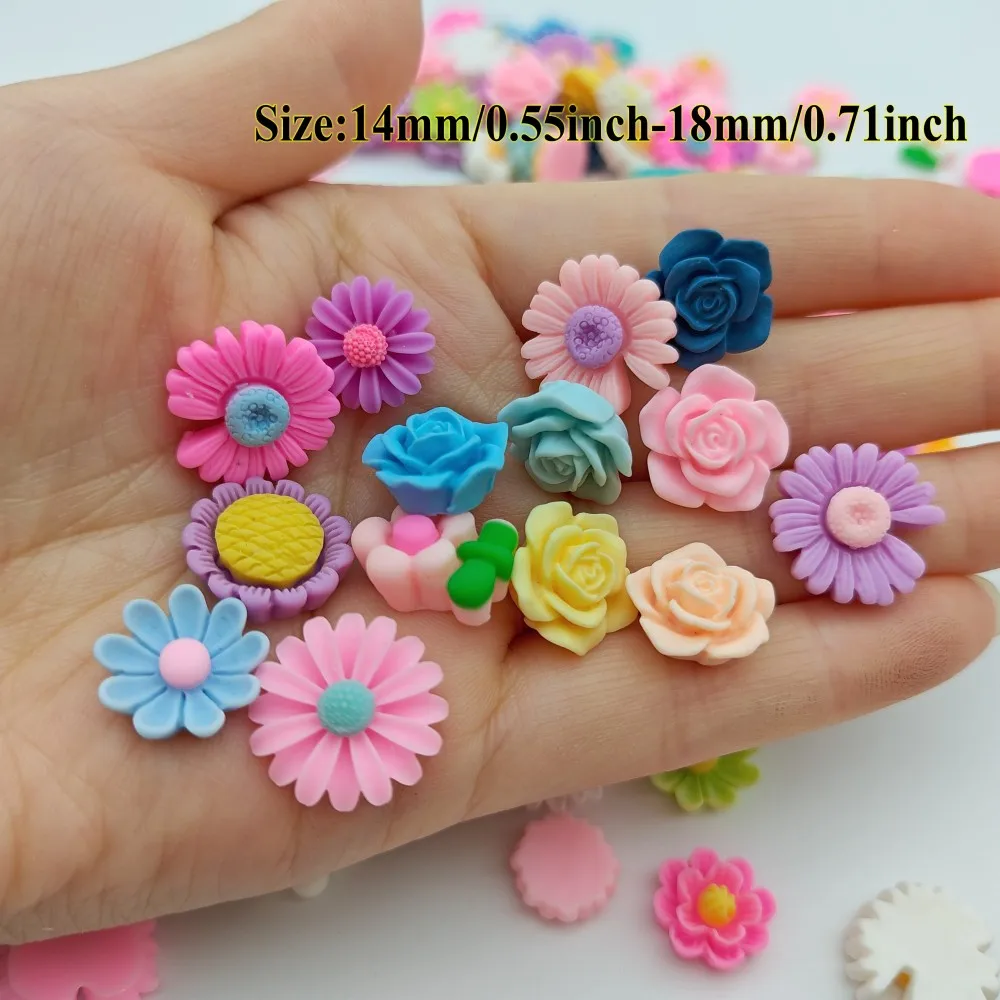 Mixed Floral Resin Patch for DIY Crafts