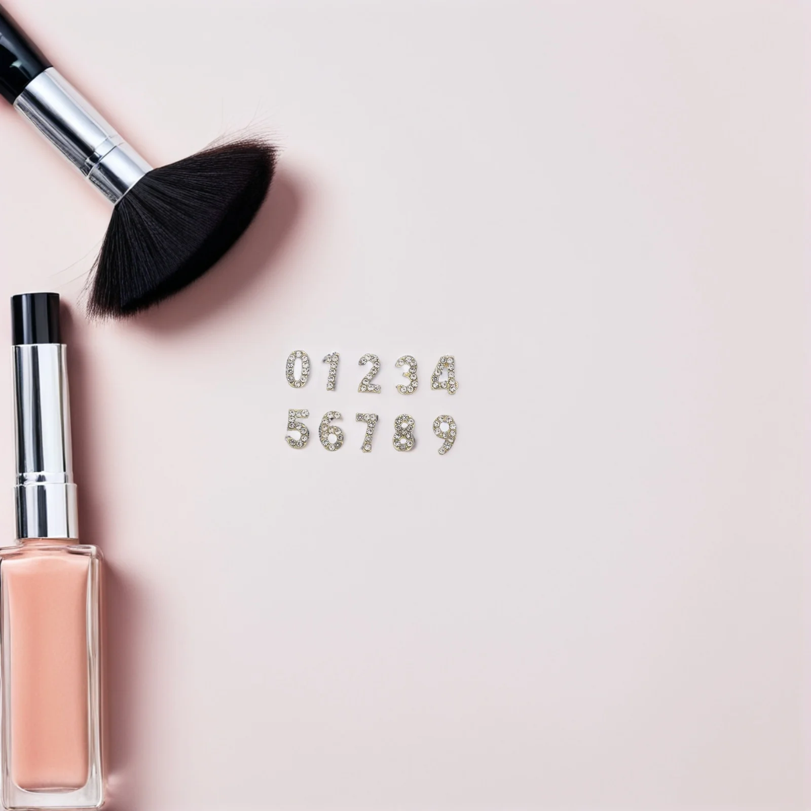 

100 шт., подвески для ногтей с плоской задней частью, стразы, украшения для дизайна ногтей, аксессуары, ювелирные изделия, цифры со стразами