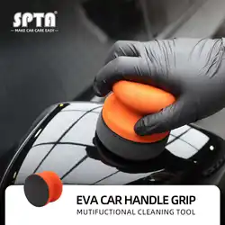 SPTA 3 Inch (73mm) Car Polishing EVA Hand Applicator High Density Foam Sponge For Auto Tire Waxing Accessories