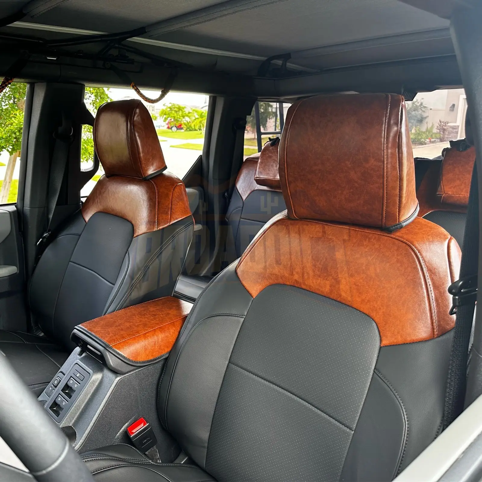 Seat Cover Protector Full Set /w Molle Front Seat For Ford Bronco 2021-23 4-Door