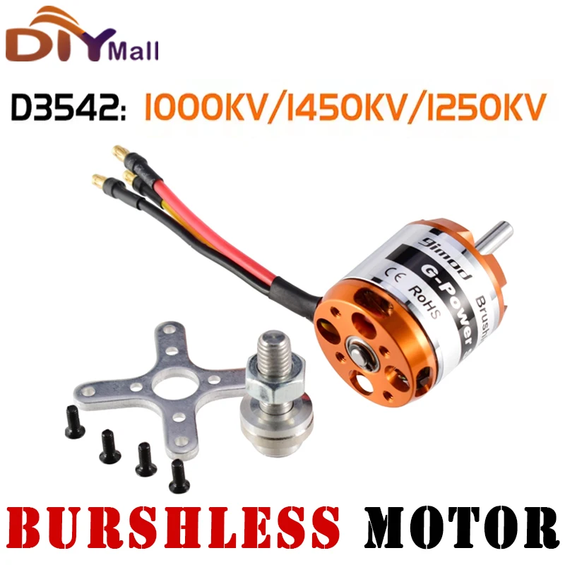 

9imod D3542 Brushless Motor 1450KV/1252KV/1000KV 5.0mm Shaft for RC Cars/FPV Drones/Fixed-Wing 2-4S LiPo