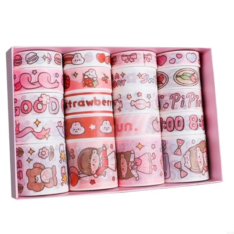 M5TB Multi-Patterns Tape Tape Tape Set ، شريط سجل القصاصات ، شريط DIY لطيف