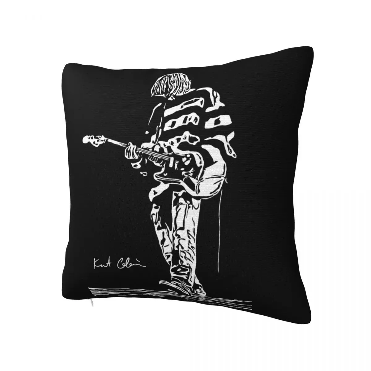 Kurt Cobain Guitar Pillowcase Printing Fabric Cushion Cover Decorations Pillow Case Cover Car Wholesale 45X45cm