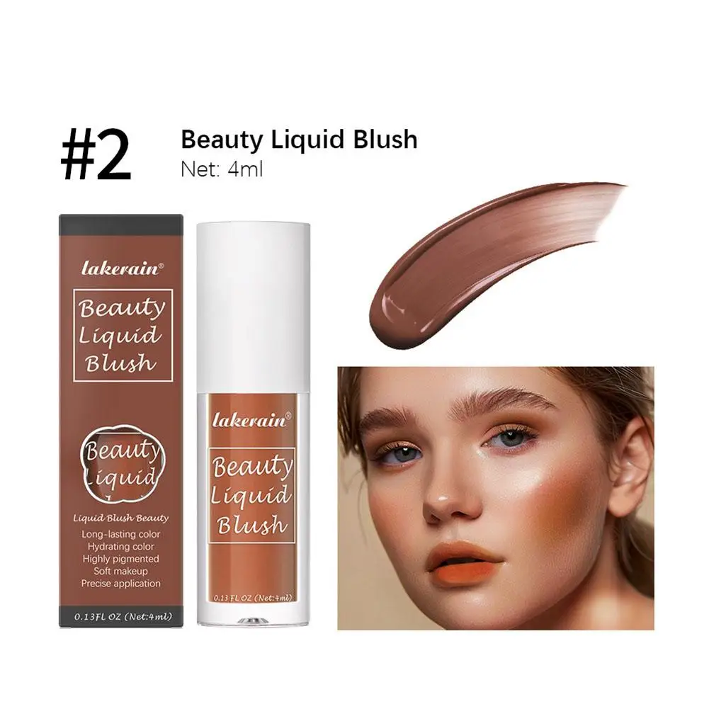 4ml Liquid Blush Make-up Liquid Illuminator Gesicht Text marker lang anhaltende natürliche Haut Tönung Gesicht Rouge Zauberstab für Wange h9q9