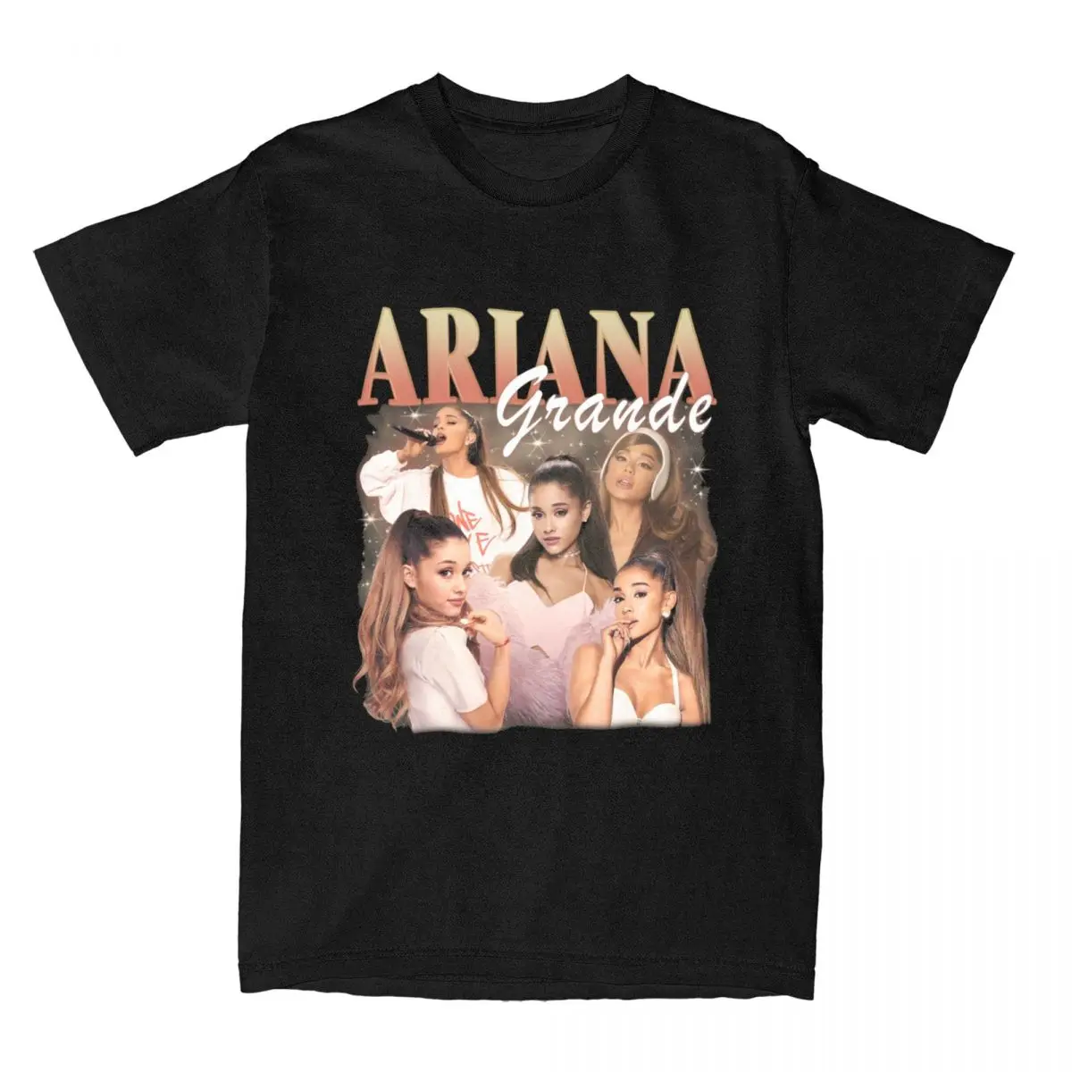 Pop Singer Music Ariana Shirt Accessories Men Women's Pure Cotton Novelty Tees Short Sleeve Clothes Printed